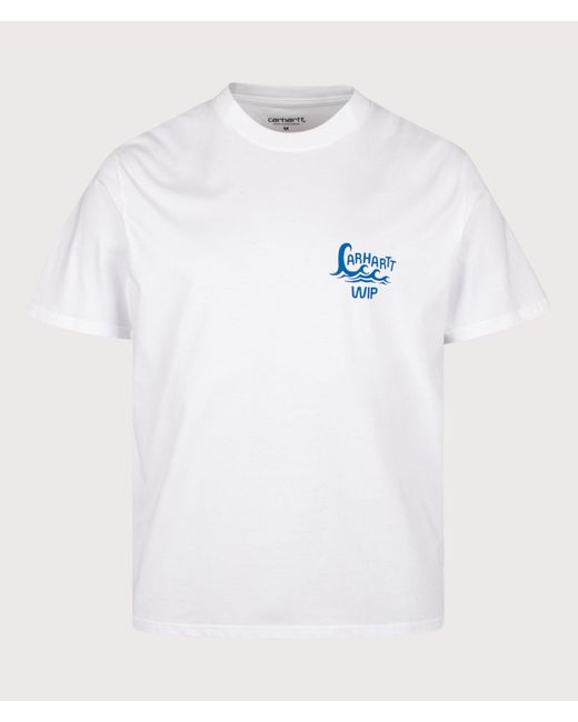 Carhartt Blue Loose Fit Waves T-Shirt for men