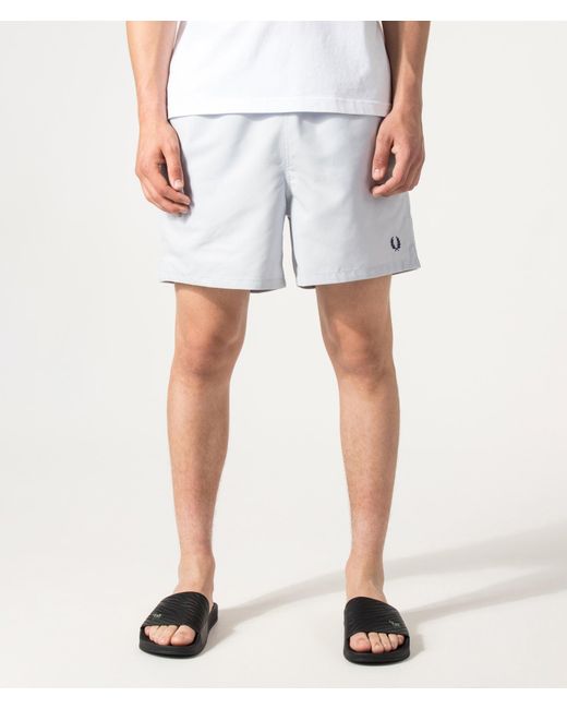 Fred Perry White Swimshorts for men