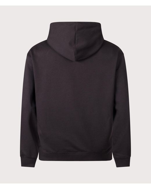 HUGO Black Relaxed Fit Diflow Hoodie for men