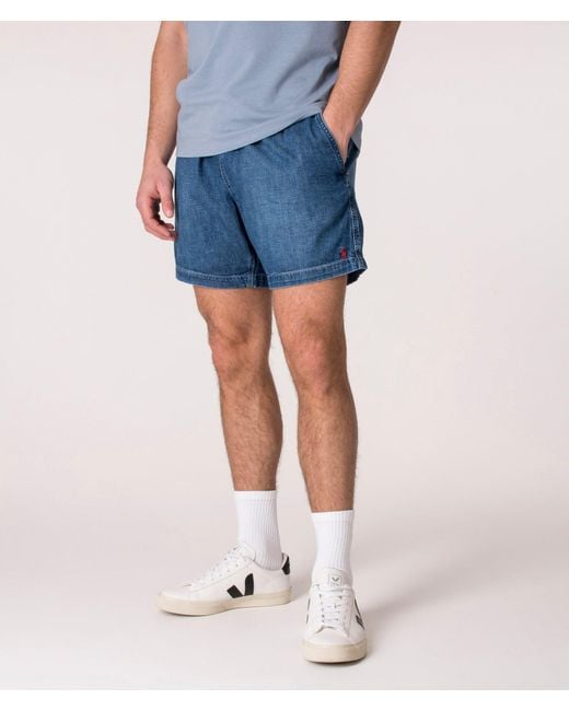 Polo Ralph Lauren Blue Regular Fit 6.5 Inch Polo Prepster Denim Shorts for men