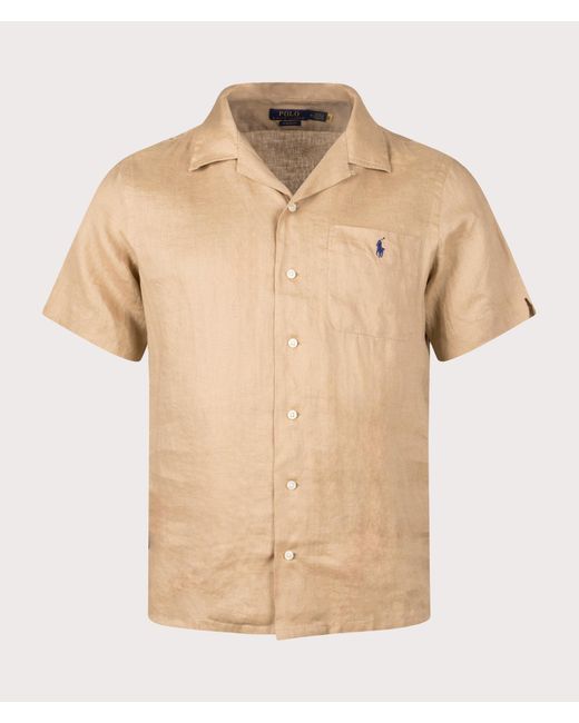 Polo Ralph Lauren Natural Linen Short Sleeve Shirt for men