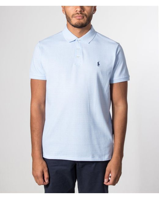 Polo Ralph Lauren Blue Custom Slim Fit Stretch Mesh Polo Shirt for men