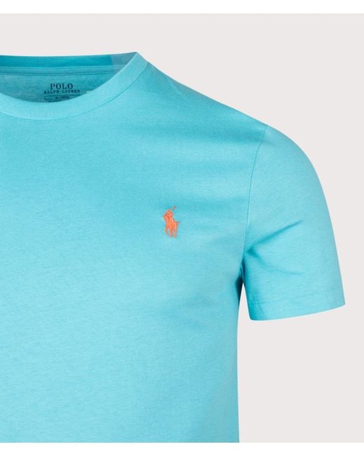 Polo Ralph Lauren Blue Custom Slim Fit Jersey T-Shirt for men