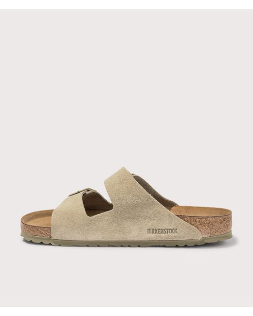 Birkenstock Natural Arizona Suede Leather Sandals for men