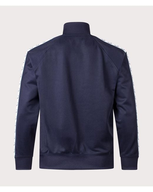Fred Perry Blue Zip Through Taped Track Top for men