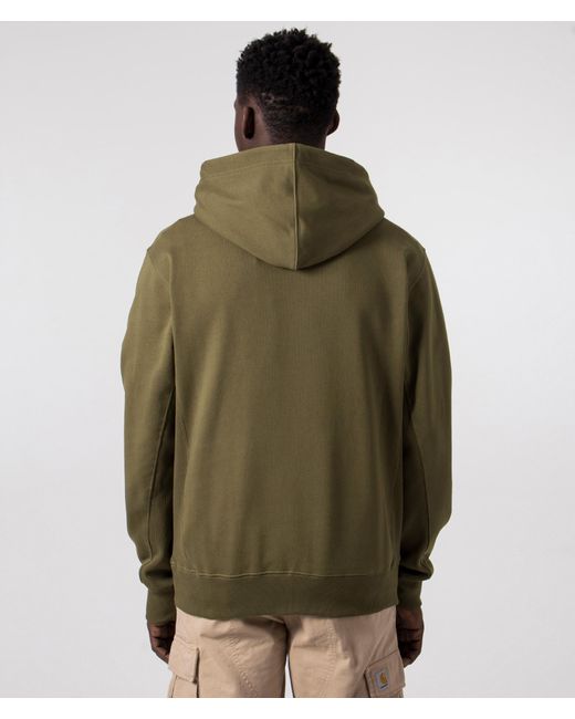 Helmut Lang Green Relaxed Fit Outer Space Hoodie for men
