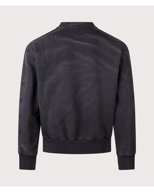 Aries Blue Sunbleached Column Sweatshirt for men
