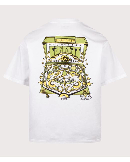 Carhartt White Oversized Fit Pinball T-Shirt for men
