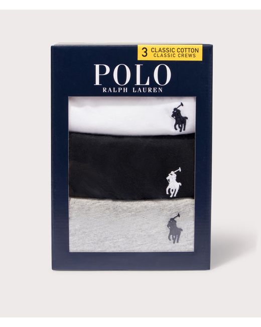 Polo Ralph Lauren White 3 Pack Slim Fit Crewneck Loungewear T-Shirt for men