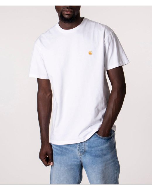 Carhartt White Loose Fit Chase T-Shirt for men