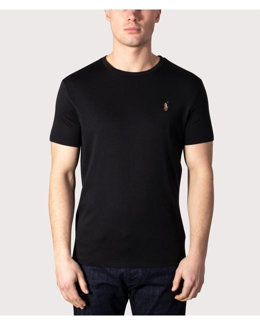 Polo Ralph Lauren Black Custom Slim Fit Pima T-shirt for men