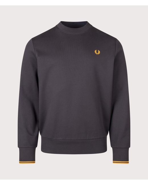 Fred Perry Blue Regular Fit Crew Neck Sweatshirt for men