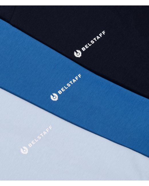 Belstaff Blue Reg Fit 3 Pack T-Shirt for men
