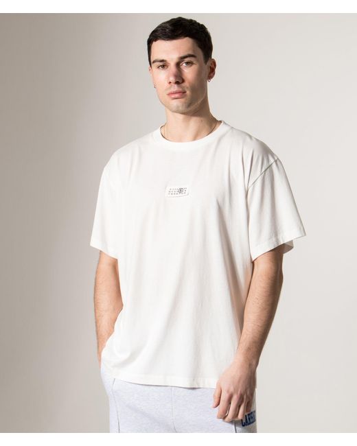 MM6 by Maison Margiela White Numeric Cotton T-Shirt for men