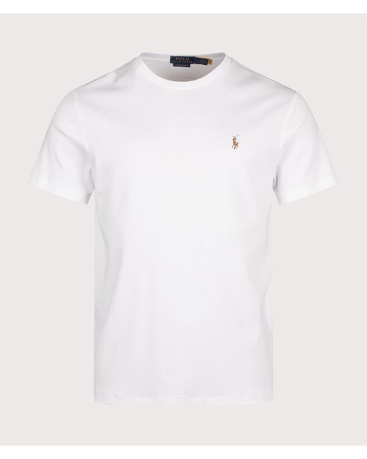 Polo Ralph Lauren White Custom Slim Fit Pima T-shirt for men