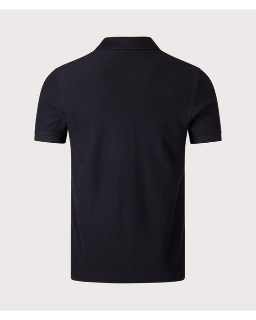 Fred Perry Black Regular Fit Vertical Stripe Zip Neck Polo Shirt for men