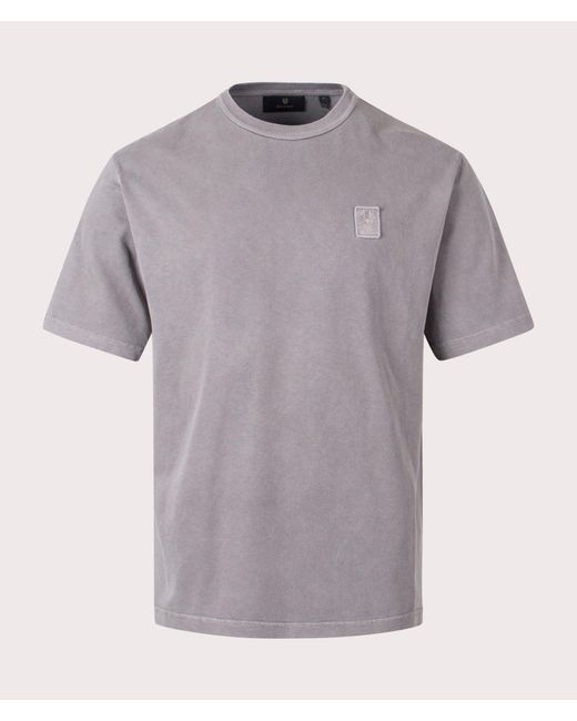 Belstaff Gray Mineral Outliner T-shirt for men