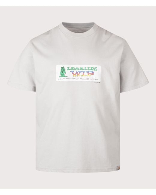 Carhartt White Loose Fit Bumper Stickers T-Shirt for men