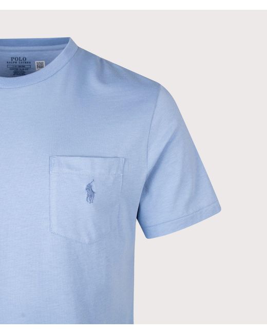 Polo Ralph Lauren Blue Custom Slim Fit Pocket T-Shirt for men
