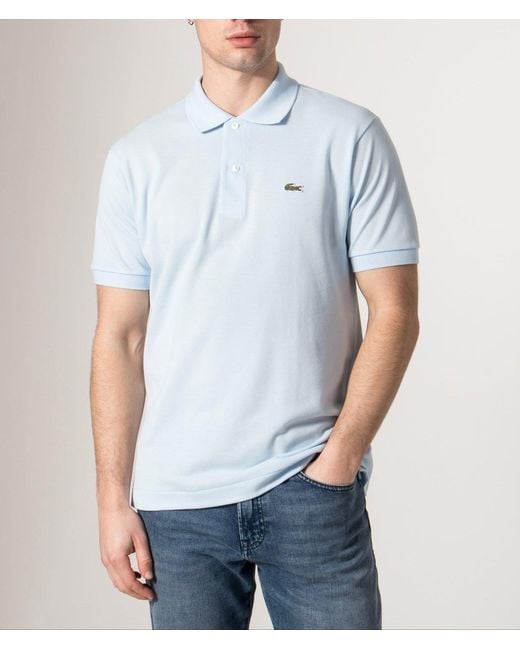 Lacoste White Croc Logo L1212 Polo Shirt for men