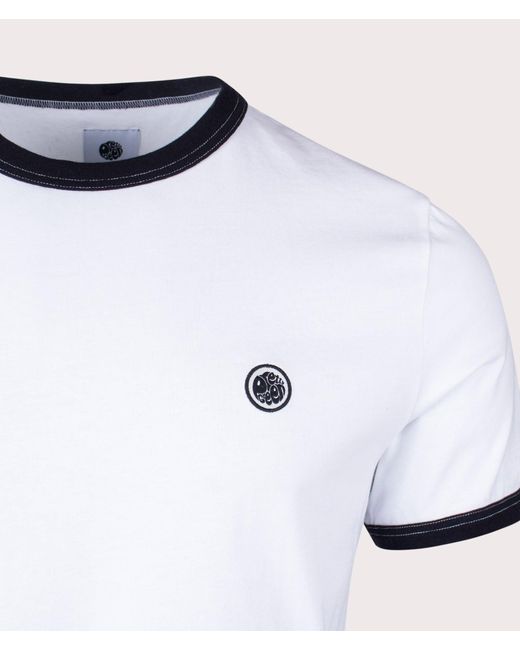 Pretty Green White Epsilon Ringer T-shirt for men