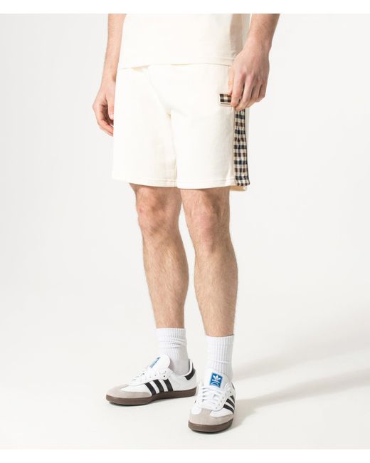 Aquascutum White Lamina Insert Sweat Shorts for men