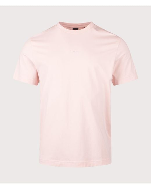 Boss Pink Regular Fit Tchup T-Shirt for men