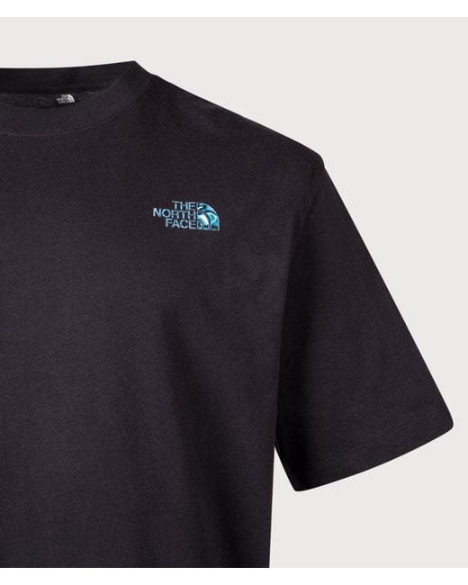 The North Face Blue Oversized Fit Liquid Nse Box Graphic T-Shirt for men