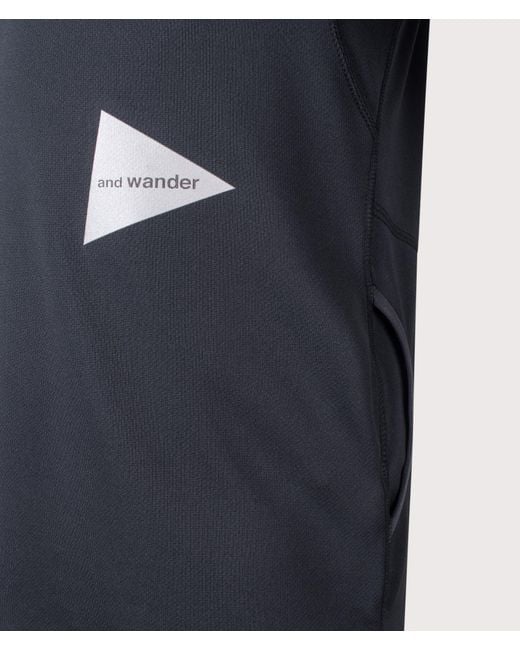 And Wander Blue Dry Jersey Raglan T-Shirt for men