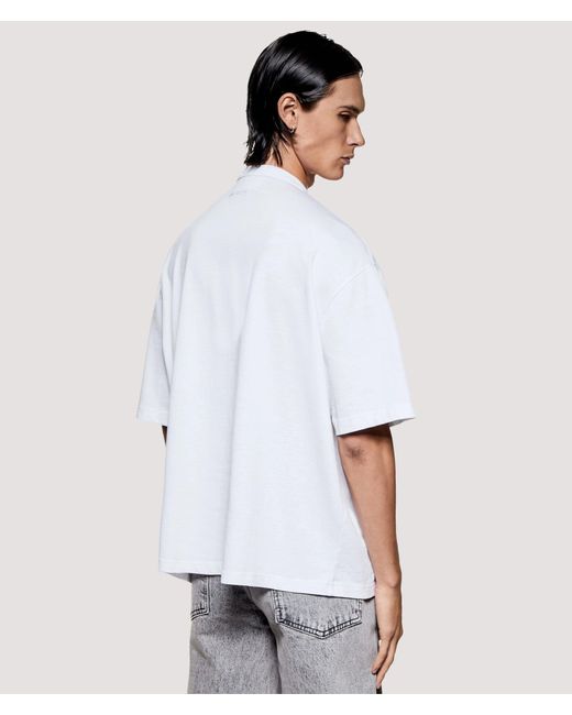 MKI Miyuki-Zoku White Relaxed Box Fit 220 Gsm Slub T-Shirt for men