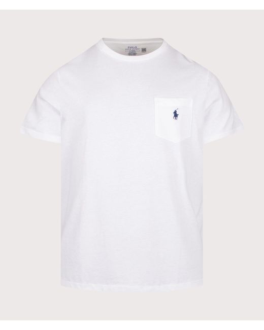Polo Ralph Lauren White Classic Fit Jersey Pocket T-Shirt for men