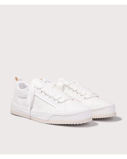 Represent White Alpha Wrap Canvas Trainers for men