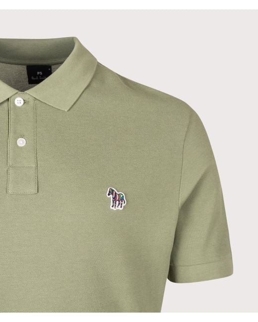 Paul Smith Green Regular Fit Zebra Polo Shirt for men