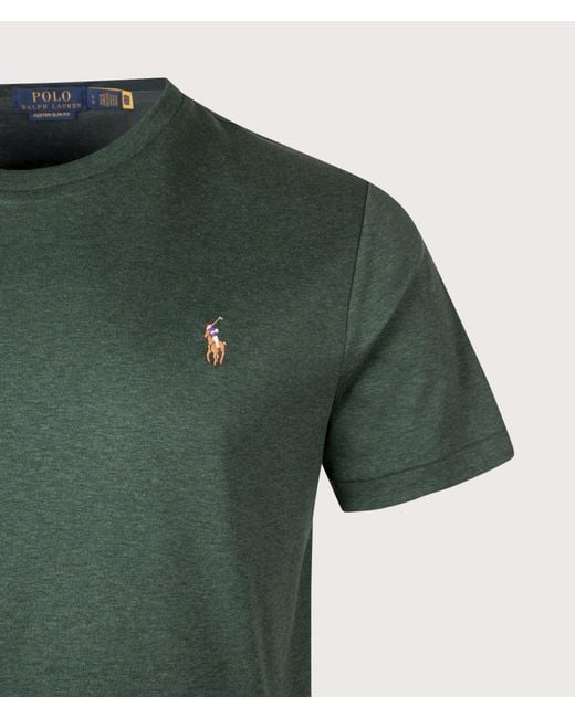 Polo Ralph Lauren Green Custom Slim Fit Pima T-Shirt for men