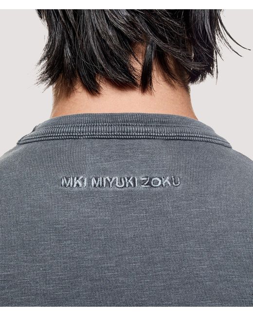 MKI Miyuki-Zoku Blue Relaxed Box Fit 220 Gsm Slub T-Shirt for men