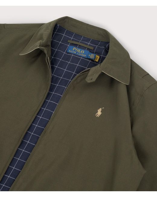 Polo Ralph Lauren Green Twill Bi-Swing Lined Windbreaker for men