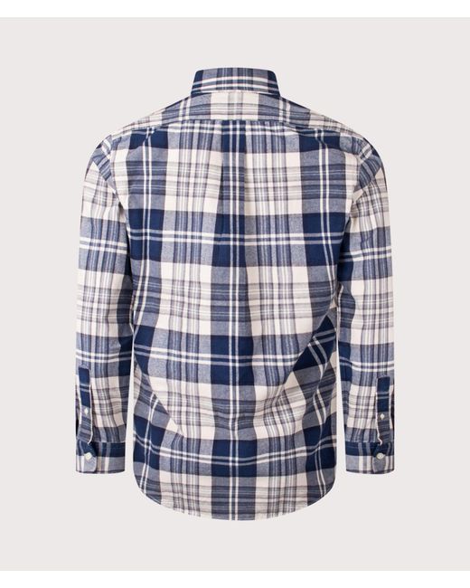Polo Ralph Lauren Blue Custom Fit Brushed Oxford Shirt for men