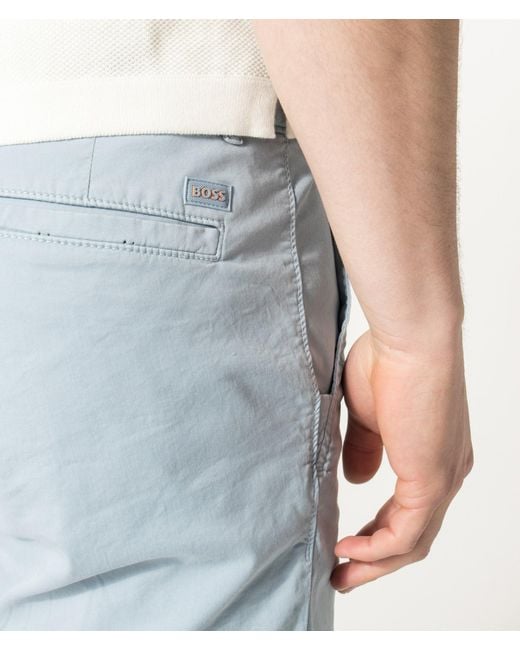 Boss Blue Slim Fit Chino Shorts for men