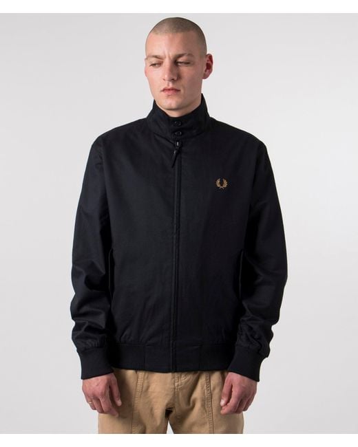 Fred Perry Blue Harrington Jacket for men