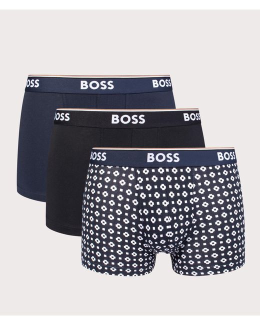 Boss Blue 3pack Power Design Trunks for men