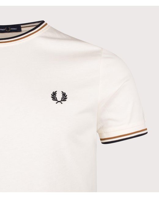 Fred Perry Natural Regular Fit Twin Tipped T-Shirt for men