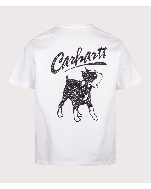 Carhartt White Loose Fit Pup T-Shirt for men