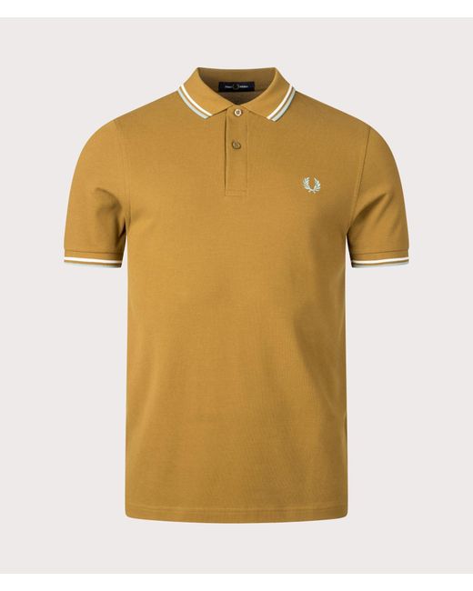 Fred Perry Yellow Twin Tipped Polo Shirt for men