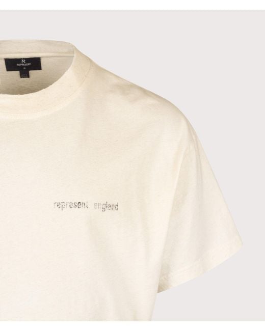 Represent Natural Oversized Box Fit Reverse Resent T-Shirt for men