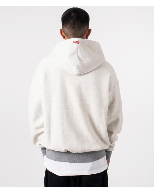 Aries Reverse Column A Hoodie in White for Men Lyst UK