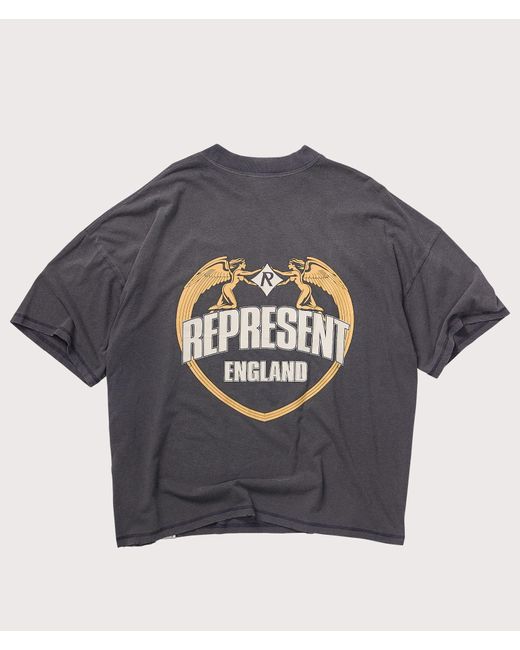 Represent Gray Angel Border T-Shirt for men