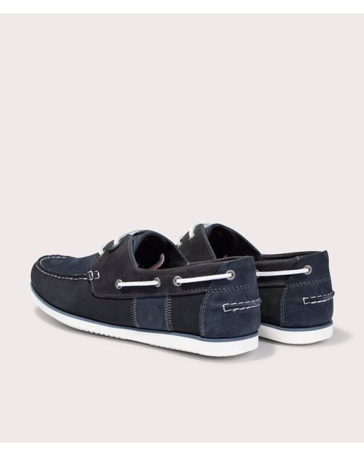Barbour Blue Wake Boat Shoes for men