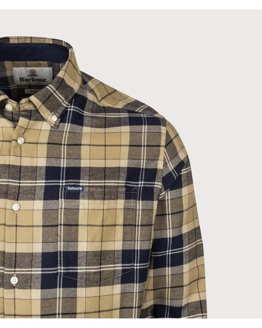 Barbour Gray Fortrose Tailored Tartan Shirt for men