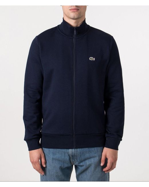 Lacoste Blue Brushed Fleece Track Top for men