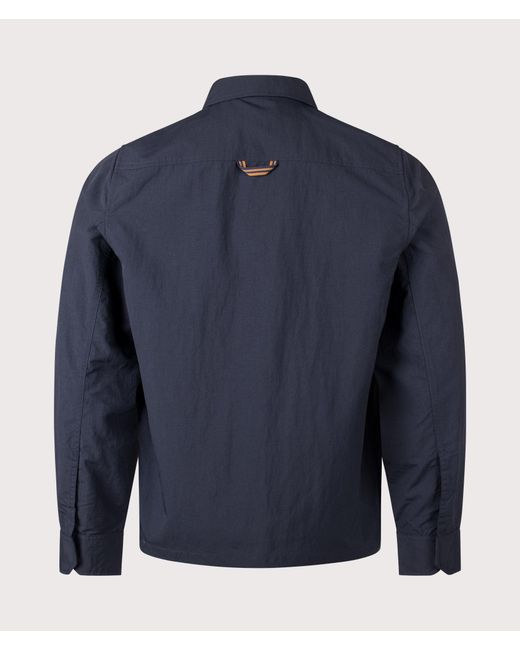 Fred Perry Blue Regular Fit Ripstop Pocket Overshirt for men
